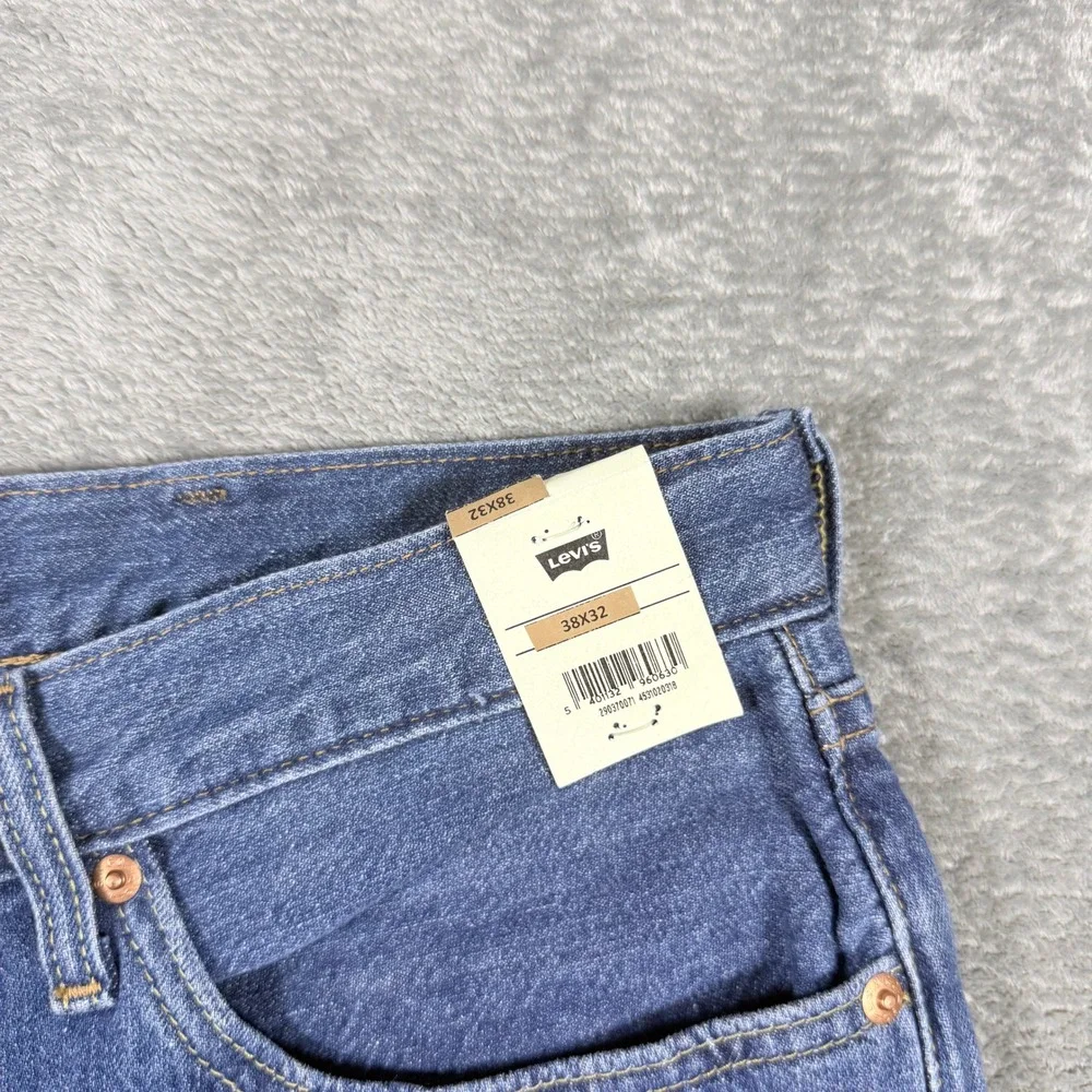 Levis Mens 38x32 568 Stay Loose Jeans Blue Denim Premium Lightweight